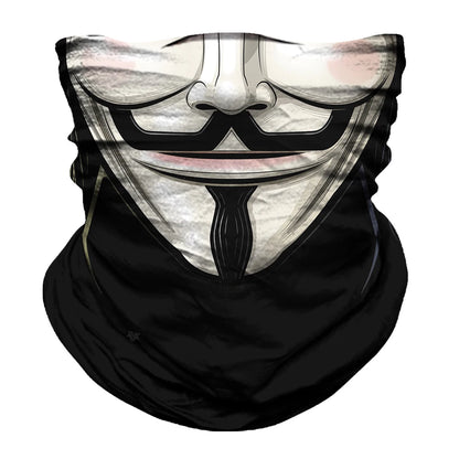 Seamless Snood Bandana Multifunctional Headwear Outdoor Sports Sun Protection Cycling Scarf Fishing Halloween Unisex Neck Mask