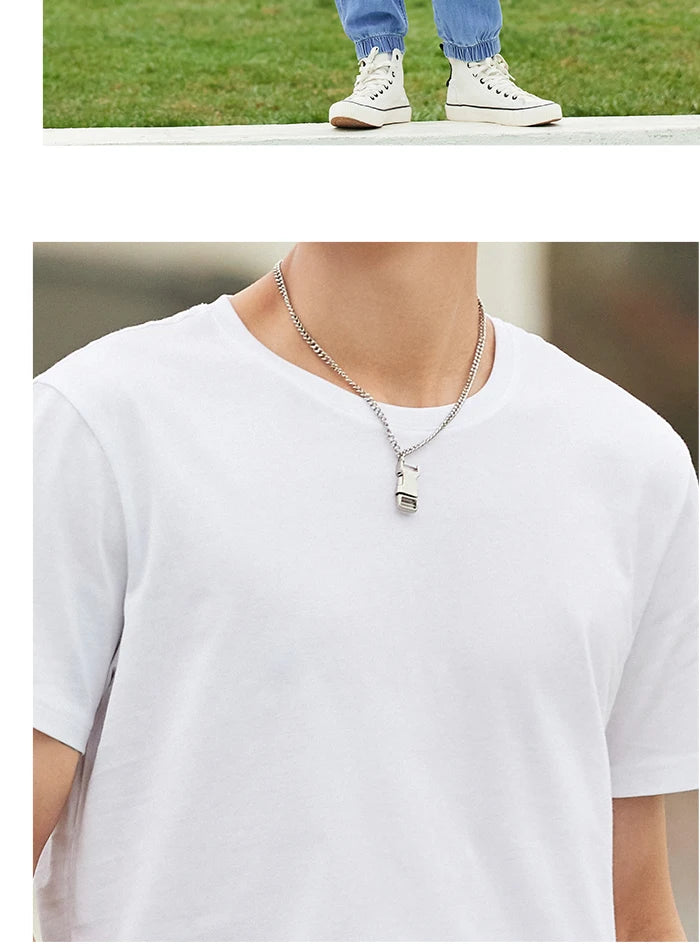 Semir Short Sleeve Men T-Shirt Cotton 2026 Summer New Man Clothing Thin And Versatile T Shirt Couples Solid Color Tops
