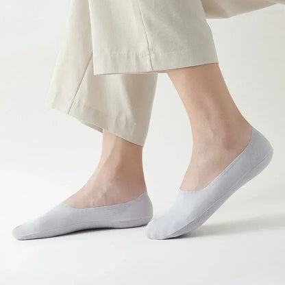 5 Pairs/Lot Men's Socks Breathable Silicone Non-slip Invisible Won't Fall Off Boat Sock Comfortable Breathable Ultra-thin Sox