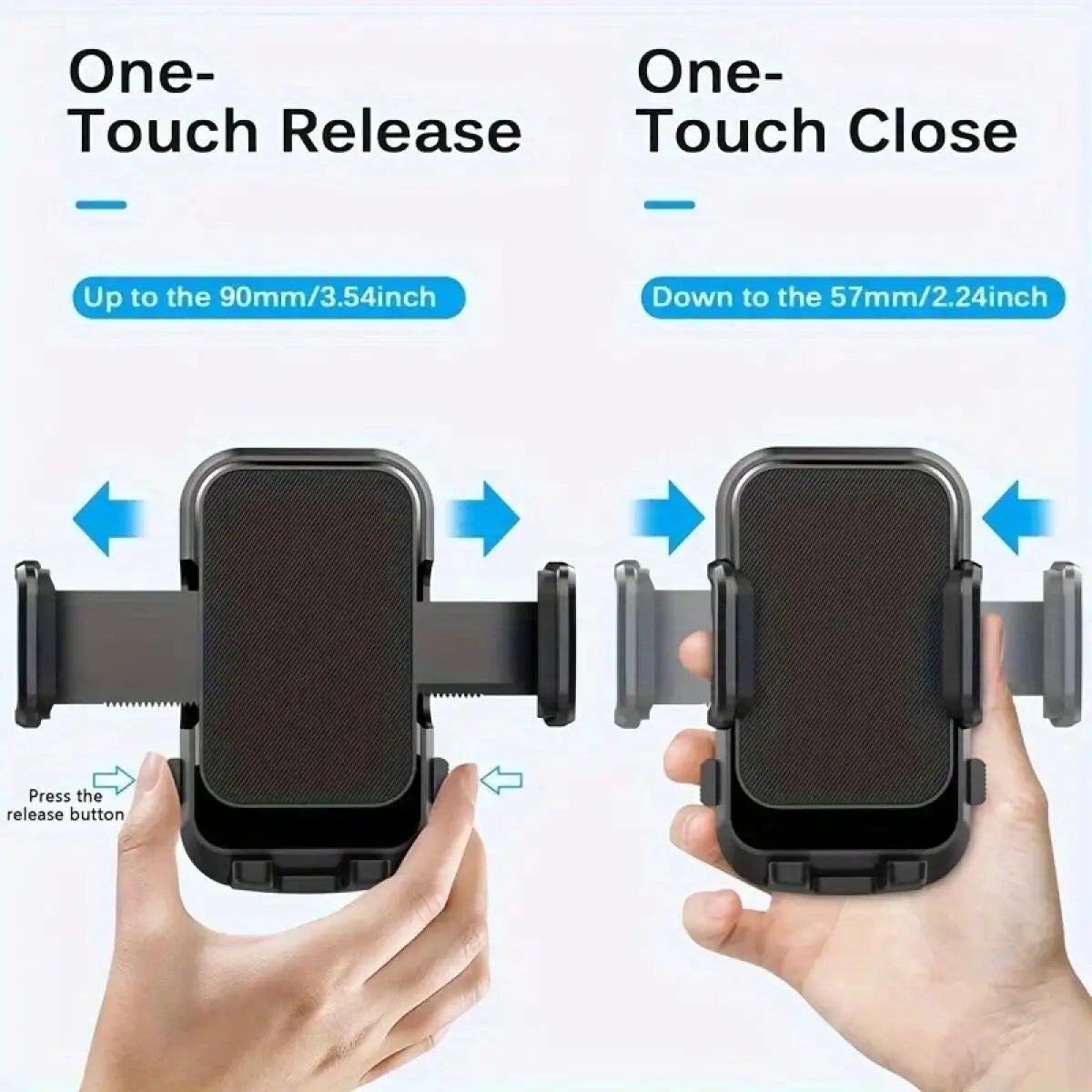 Car Phone Mount Suction Cup Dashboard Windshield Holder Adjustable Extendable Arm One Button Release for GPS Navigation