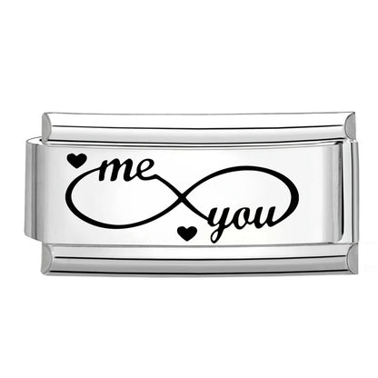 Laser Engraving Piano Heart Star Wings NO.7 Lips Italian Charm Links Fit 9mm Bracelet Stainless Steel Men Women DIY Making Gifts