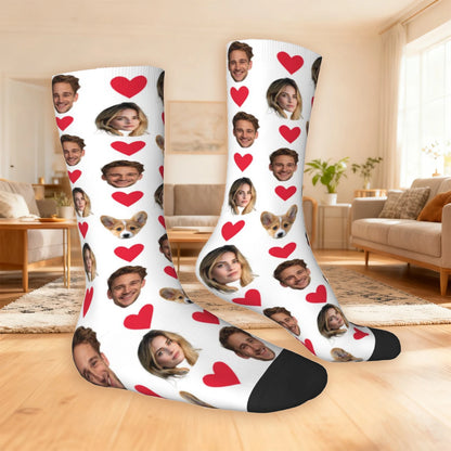 Customized socks for men and women Face-themed funny expression socks Personalized photo-customized socks Birthday gifts
