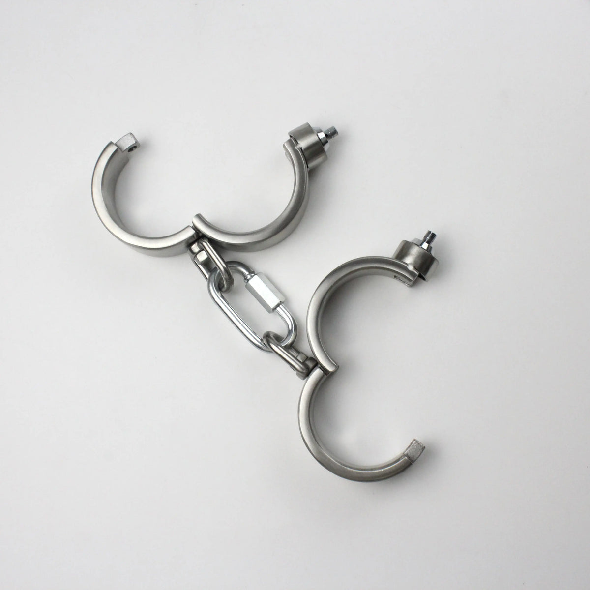 Heavy Duty Stainless Steel Handcuffs Ankle Cuffs Neck Collar Press Lock BDSM Restraints Bondage Adult Games Sex Toys for Couples