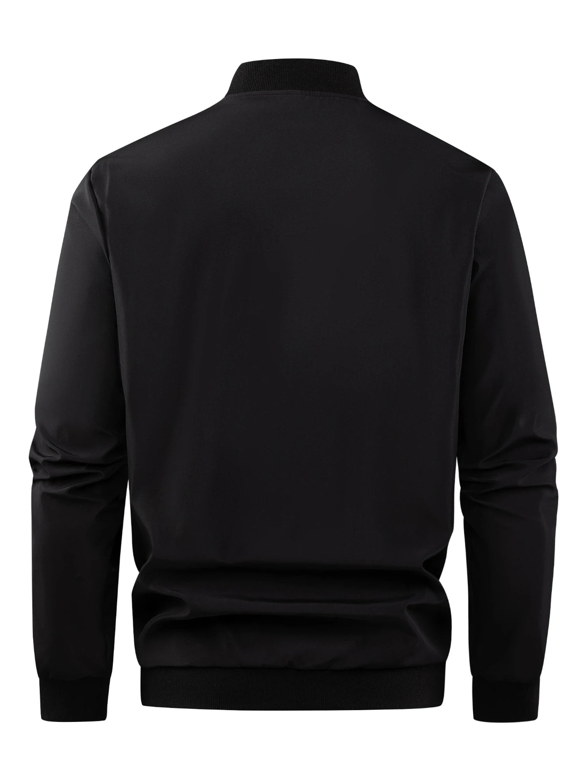 2025 Spring and Autumn New Baseball Collar Short Loose Solid Color Jacket Men's Business Casual Thin Coat Trend