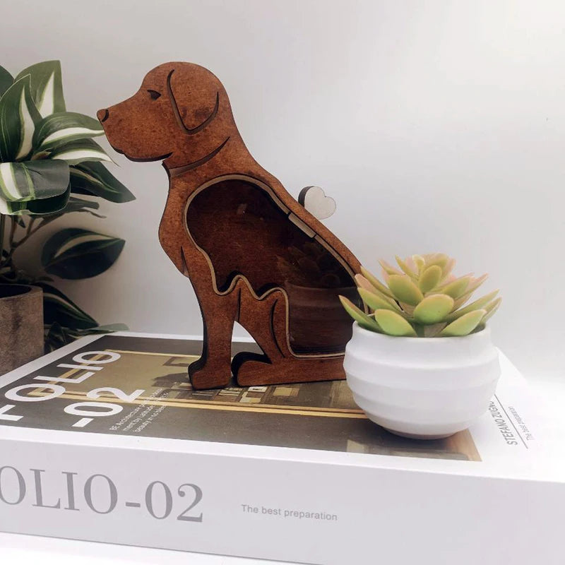 Personalized Dog Hair Memorial Box Creative Custom Name Wooden Pet Hair Keepsake Container Pet Memorial Gift for Dog Owners
