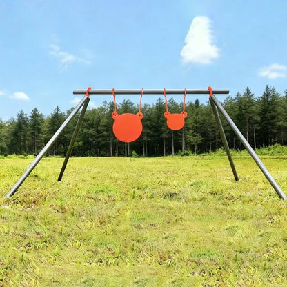 10mm thickness orange panda-shaped AR500 steel shooting practice target plate, suitable for live ammunition, strong and durable.