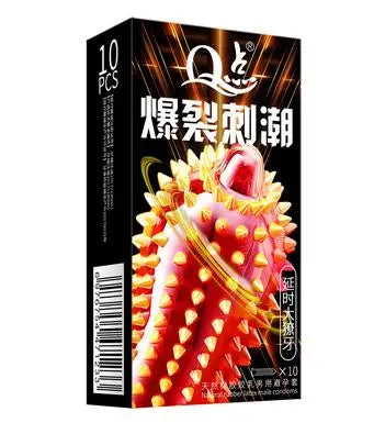 Ultra Sensitive Condom with Mace Pointed Design 10 PCS Lubricated Latex Condom Natural Feeling Safety Sex Accessories