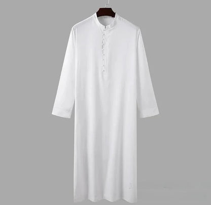 Men's2026 Loose Standing Collar Muslim Robes New Ethnic Round Collar Hui Robes Arab Middle East Men's Clothing Men Vintage Top