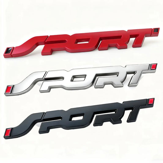 Car Accessories Sticker Styling Metal 3D Chrome Auto Car Trunk Racing Sport Word Letter Logo Emblem Badge Decal Sticker