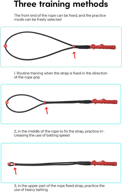 Golf Swing Practice Rope With Training Grip Indoor Golf Training Aid Exercise Rope Golf Practice Swing Trainer Golf Accessory