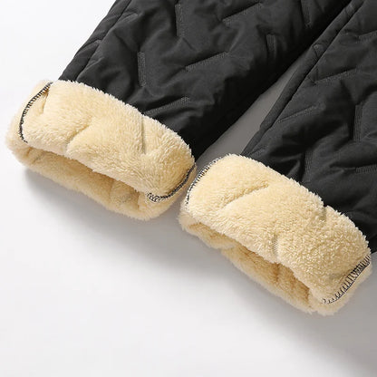Winter Sweatwear Men Plush Thick Fleece Sweatpant Lambswool Thermal Trousers Casual Pants Waterproof Windproof Warm Pants