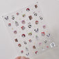 Lovely Animal Graffiti Cat Claw Rabbit Bunny Bear Dog Flower Fruit Dim Sum Candy Sunflower Adhesive 5D Nail Art Stickers Decal
