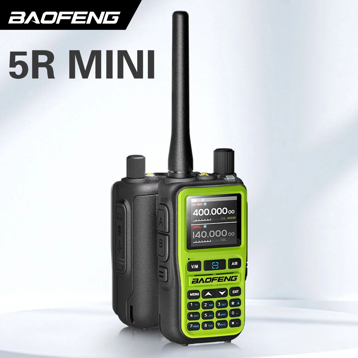 BAOFENG UV-5R Mini Walkie Talkie Full Band Bluetooth Programming Wireless Copy Frequency 999CH AM FM Type-C Long Range Ham Radio