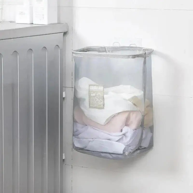 Foldable Wall Mounted Laundry Basket Dirty Clothes Storage Basket Toy Dust Bucket Home Laundry Hamper Dirty Clothes Storage Bag