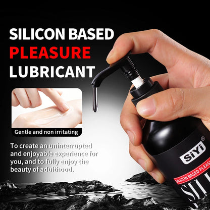 300ml Silicone-Based Lube with Press Pump,  Stringy Anal Lubricant Suitable for Sex Toys Ideal for Toys and Couples