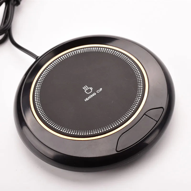 USB Thermostatic Heating Coaster for Home 3-Speed Adjustable Constant Temperature 55-65-75 Degrees Cappuccino Warmer