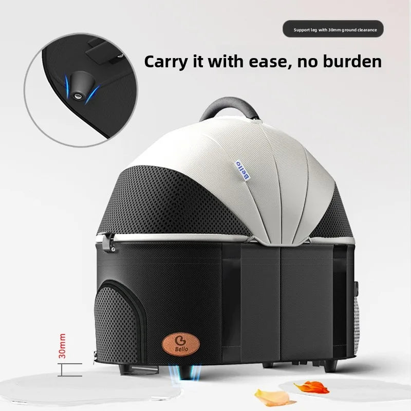 Pet Stroller Lightweight Foldable Detachable Cat Dog Carrier Outdoor Portable One Button Folding Pet Trolley Stroller for Dog