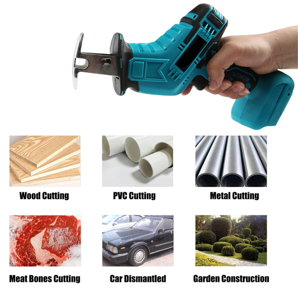 100MM Cordless Electric Reciprocating Saw 3000RPM Variable Speed Metal Wood Cutting Tool Electric Saw For Makita 18V Battery