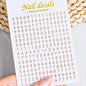 3D Glittery Gothic Letter Design Nail Art Stickers Uppercase Alphabet Letters Artistic Designs DIY Nail Art Decals Decoration #1
