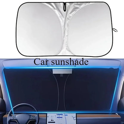 Car Windshield Sun Shade Cover Foldable Visor Protector Interior Anti UV Sun Windscreen Folding Parasol Car Accessories