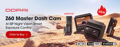 【Free 128G Card】DDPAI Z60 Dual Dash Cam Front and Rear 4K+1080P Dashcam Car DVR Dash Camera GPS ADAS Nightvision Park Monitor