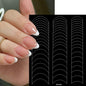 1pcs Curved French Lines Nail Art Stencils Stickers V-shaped Pattern Classic French Nail Decals Drawing Line Aid Nail Sticker To