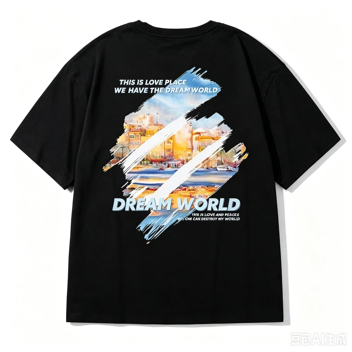M-8XL 2026 NewPainting Print Round Neck Short Sleeve T-shirt for Men and Women Large Loose Casual Five Quarter Sleeved Top