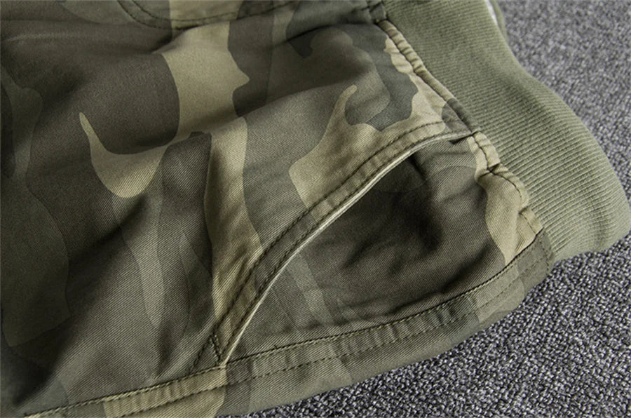 2024 Summer Men Camouflage Shorts Casual Elastic Waist Comfort Loose Jogging Pants Cotton Cargo Gym Running Shorts Beach Shorts