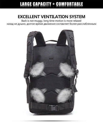 45L Man Tactical Backpacks Traveling Bags Outdoor 3P School Pack EDC Molle Pack For Trekking Hunting Bag camping equipment
