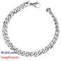 LUXUKISSKIDS Stainless Steel Couple Men/Woman Bracelets Fashion Curb Cuban Link Chains On Hand Rock Bracelet Wrist Jewelry Gifts