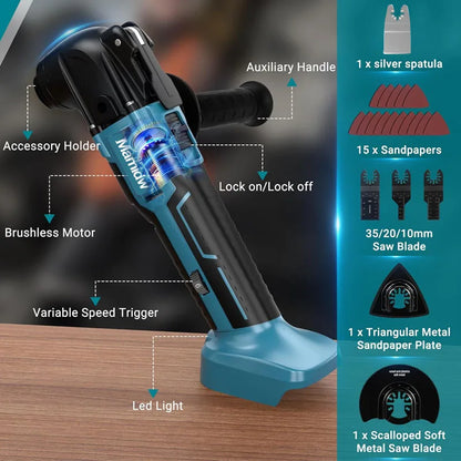 Trimming Cutter: 6-Gear Settings, 18/20V Li-Ion Battery, 340-326mm Length, Multi-Use for Sawing, Cutting, Shoveling For Makita 18v Battery