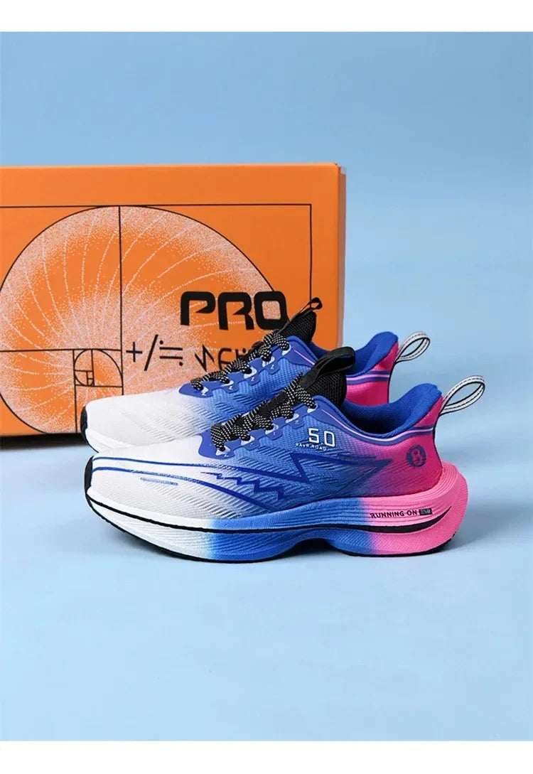 Brand Men's Carbon Plate Running Shoes Soft Cushion Shock Absorbing Sports Shoes Unisex Sneakers Light Anti-Slip Training Shoes