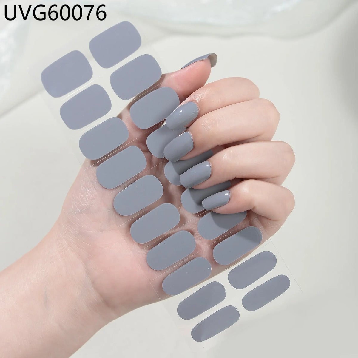 16/20/22Tips Semi-Cured Gel Nail Wraps Full Cover Manicure DIY Waterproof Long Lasting Gel Nail Stickers set for UV Lamp Need