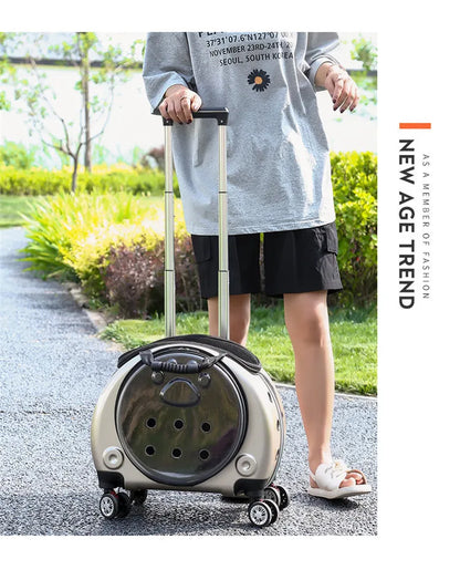 Pet Luggage, Transparent Space Capsule, Multi-purpose Backpack, Cat Bag, Large Capacity, Two Portable Small Dogs, Outdoor Bag