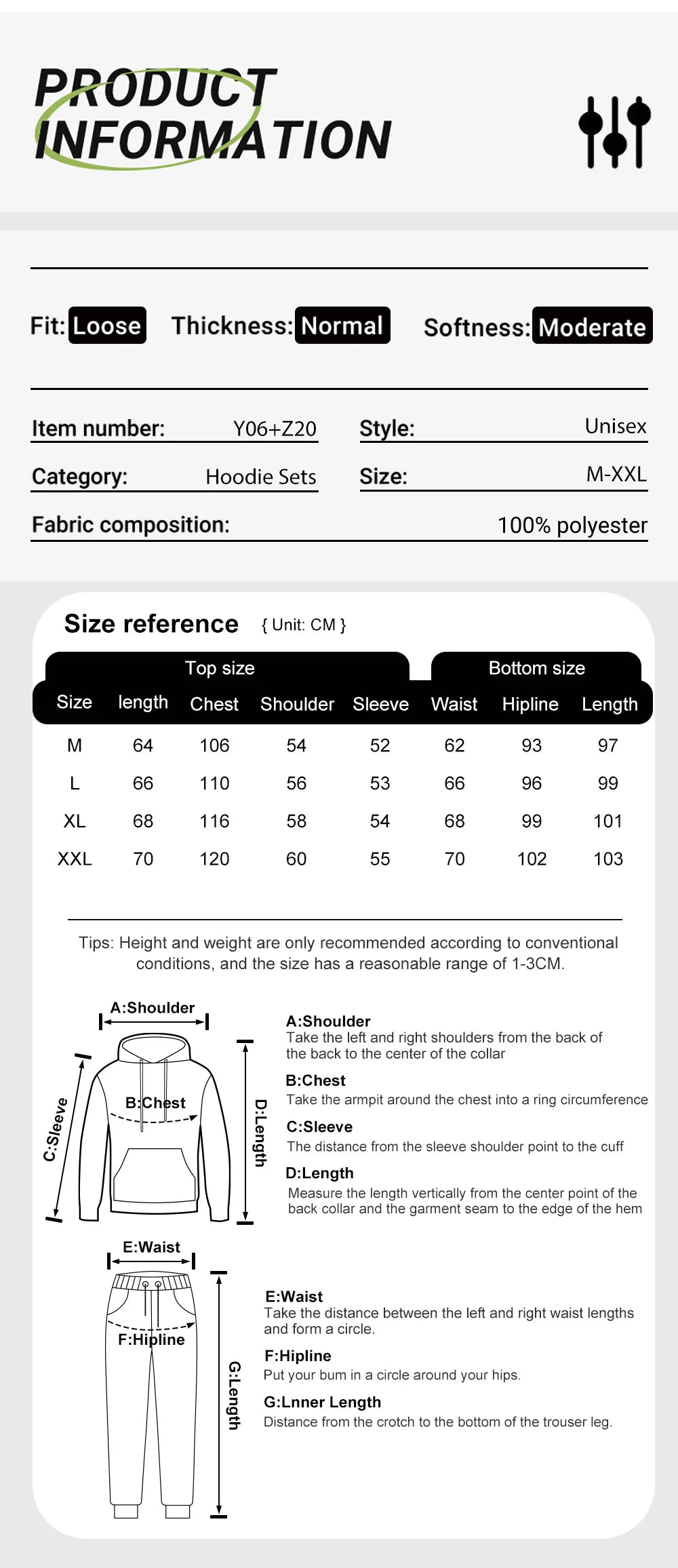 Man's Hoodie Set Winter Solid Color Two Pices Sets Long-Length Street Clothes Casual Sports Sweatpant Hoody Unisex Fashion Suit