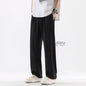 Spring Summer Smooth Casual Pants Men Business Elastic Waist Black Grey Khaki Suit Trousers Male Work Office Plus Size S-5XL