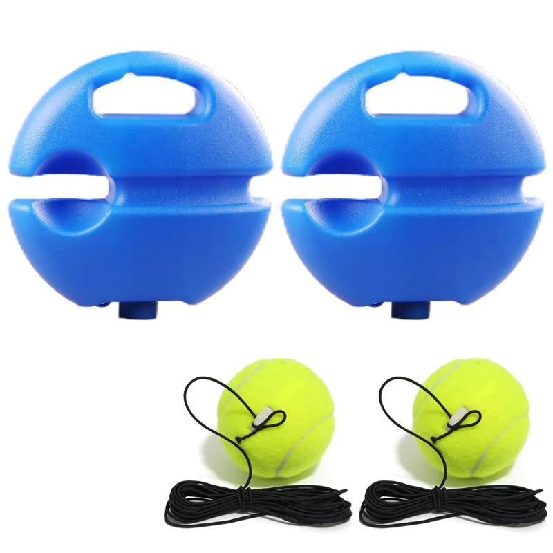 Heavy Duty Tennis Training Aids Base With Elastic Rope Ball Practice Self-Duty Rebound Tennis Trainer Partner Sparring Device