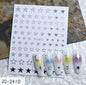 3d Nail Art Stickers Red Black White Love Hearts Stars Clouds French Full Tips Adhesive Nail Decals Slider For Manicure