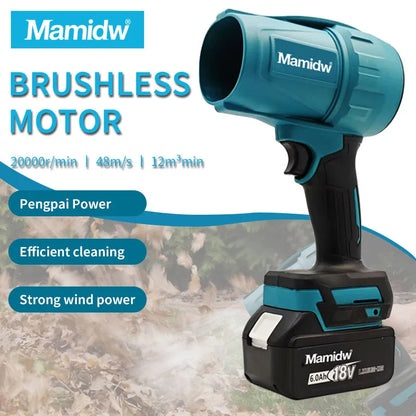 Mamidw 30000RPM Cordless Blower Electric Turbine Household Dust Collector Portable Rechargeable Dust Removal For Makita 18v Battery