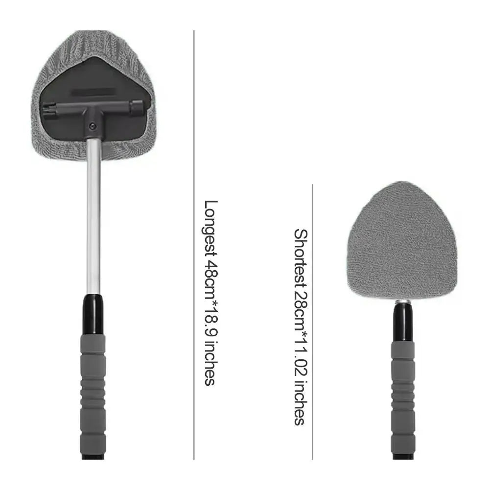 Telescopic Car Window Windshield Cleaning Brush Set Microfiber Window Glass Cleaner Car Window Cleaner Scraping Mist Eliminator