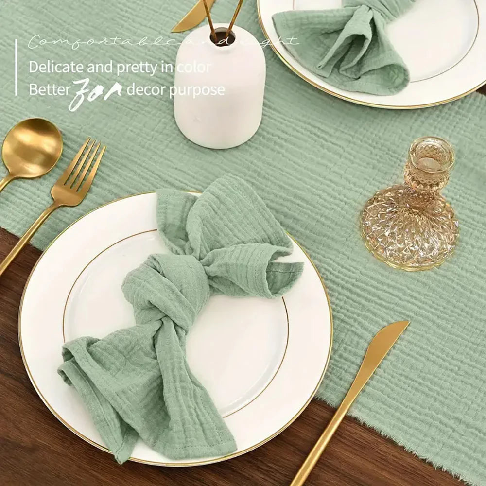 Double Gauze Cotton Muslin Fabric by the Meter for DIY Craft & Sewing Material Like Dress Towel Cheesecloth Table Runner Fabrics