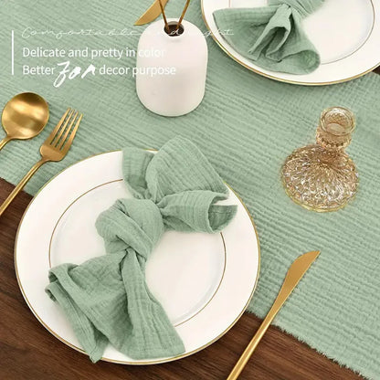 Double Gauze Cotton Muslin Fabric by the Meter for DIY Craft & Sewing Material Like Dress Towel Cheesecloth Table Runner Fabrics