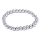 Yhpup 3/4/5/6 MM Stainless Steel Beads Daily Handmade Elastic Bracelet Bangle Waterproof Wrist Wholesale Gold Color Jewelry Men