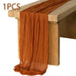 14 Colour Boho Gauze Sheer Cheese Cloth Gauze Table Runner Rustic Cloth Table Runner for Wedding Baby Birthday Party Decorations