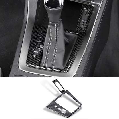FOR Audi Q3 2019 -2022 Car Carbon fiber style Console Gear Shift Frame Cover Trim Interior accessories  Auto Integral interior