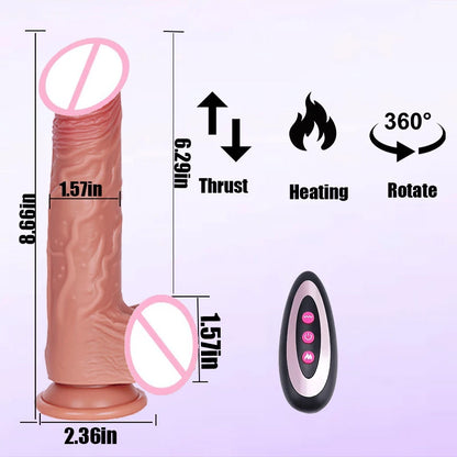 Realistic Large Dildo Vibrator Penis Telescopic Swing Heating Silicone Dildos for Women Remote Control Vibrators Sex Toys
