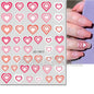 3d Nail Art Stickers Red Black White Love Hearts Stars Clouds French Full Tips Adhesive Nail Decals Slider For Manicure