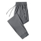 Men's Summer Ice Silk Pants Mesh Quick drying Ankle-banded Breathable Casual Thin Pants Loose Elastic Pants Sports Trousers