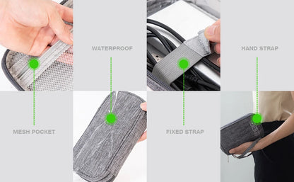 Organizer Bag Cable Organizer Travel Cord Organizer Case Pouch Portable Carrying Case For Charger Hard Drive Earphone USB Card