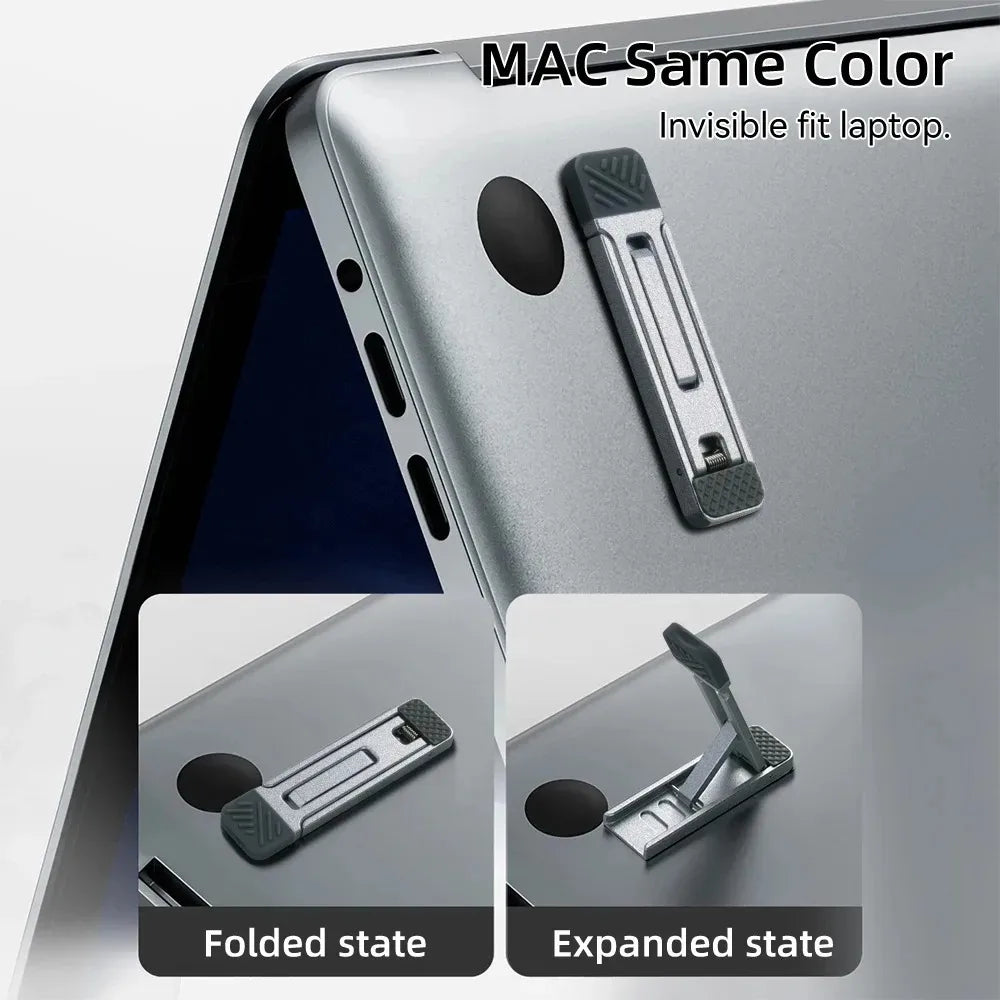 Portable Laptop Stand Aluminum Alloy Mini Folding Holder  2PCS Adjustment Notebook Bracket Accessories for Macbook Cell Phone